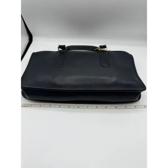 RARE NYC Vintage Coach Navy Slim Satchel Bonnie Cashin Era + Brass Tag - Picture 14 of 14